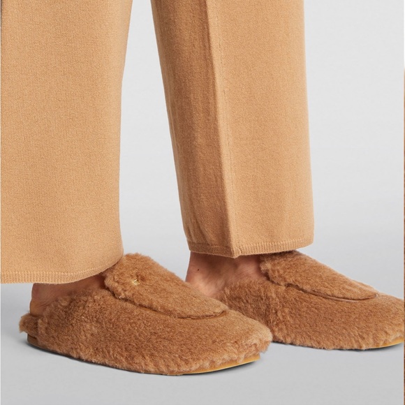 Max Mara MaxMara Teddy Mules 7 37 Slippers Alpaca Natural - Picture 7 of 7